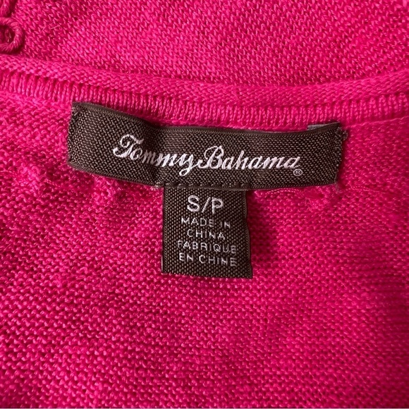Tommy Bahama Pink Linen Sleeveless Blouse Size Small - Picture 7 of 9